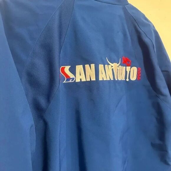 New Balance 2009 Fire San Antonio Blue Windbreaker Jacket Full Zip Adult Small - Picture 5 of 5